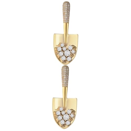 LIFKOME 2stücke Titel Elegante Brosche Schaufel-form Mit Strass Für Frauen Kreatives Accessoire Für Kleidung Für Weihnachten Partys Und Besondere Anlässe von LIFKOME