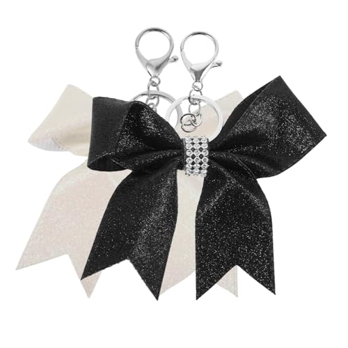 LIFKOME 2stücke Kunstleder Schlüsselanhänger Mit Schleife Schlüsselanhänger Schlüsselring Dekorative Anhänger Bogen Rucksack Geldbörse von LIFKOME
