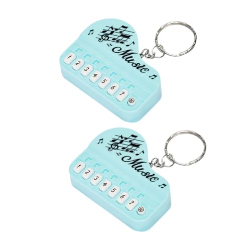 LIFKOME 2stücke Klavier Tastatur Schlüsselanhänger Ring Tasche Rucksack Anhänger Musik Instrument Keychain Dekoration Und Fein von LIFKOME