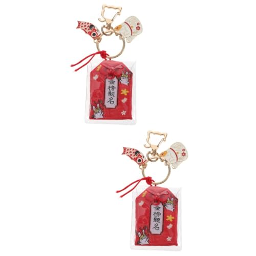 LIFKOME 2stücke Hängender Schlüsselring Japanische Glückskatze Schlüsselanhänger Charm Für Taschen Deko Für Katzenliebhaber Und Fans Dekoration von LIFKOME