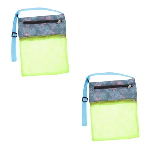 LIFKOME 2 Stück Netz-strandtaschen-zubehör Stroh Häkeln Für Reisen Strand Und Mädchen Verschleißfeste Sammeltasche Für Outdoor-spaß von LIFKOME