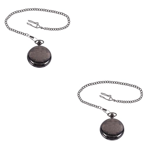 LIFKOME 2stücke Stylische Taschenuhr Mit Kette Mechanische Quarz-Uhr Im Retro-Design Für Männer Und Besondere Anlässe Mit Arabischen Ziffern Und Haltbarem Material von LIFKOME