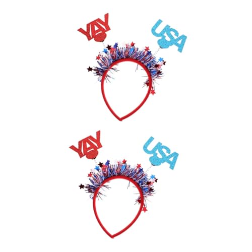 LIFKOME 2 Stück Unabhängigkeitstag-stirnband Memorial Day-haarreif Patriotisches Stilvolles Damen-haarband Für Feiertagspartys von LIFKOME