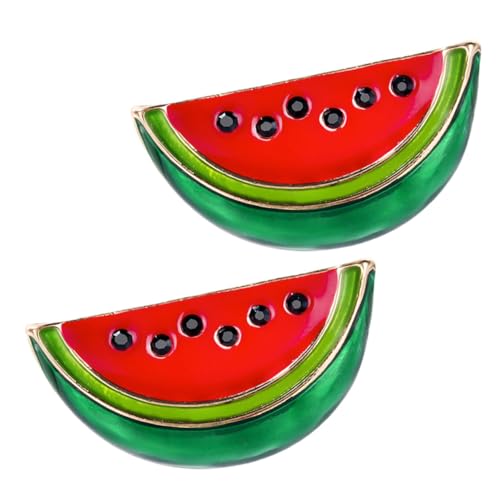 LIFKOME 2St Wassermelonenbrosche abstecknadeln pines Emaille-Pins Wassermelonen-Brosche Schal Mantelkleid Cartoon-Cardigan-Clip Wassermelonen-Reversclip Kleidung Stift Abzeichen Lavalier von LIFKOME