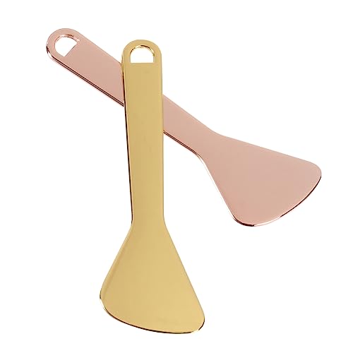 LIFKOME 2stücke Goldener Löffel Für Gesichtsmassage Beauty-scoop Aus Hochwertigem Material Gesichtscreme-löffel Augencreme-löffel Make-up-tool Einfach Anzuwendendes Gesichtsmassagegerät von LIFKOME