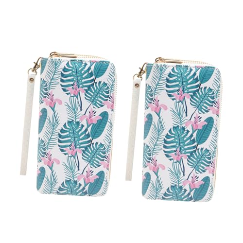 LIFKOME 2stücke Damen Geldbörse Synthetischem Mit Doppeltem Reißverschluss Multifunktionale Clutch Blumenmuster Für Kreditkarten Und Münzen LIFKOME 2stücke Damen Geldbörse Synthetischem Mit Doppeltem Reißverschluss Multifunktionale Clutch Blumenmuster Für Kreditkarten Und Münzen von LIFKOME