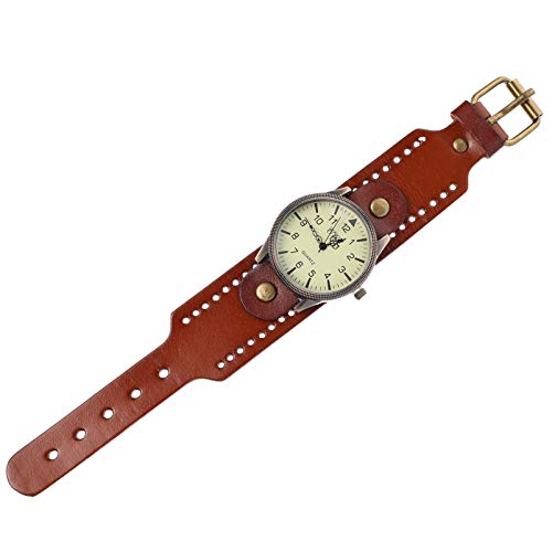 LIFKOME 2stücke Herren Armbanduhr Mit Echtem Lederband Quarzwerk Klassisches Design Große Ziffern Für Alltag Und Freizeit Stilvolle Und Elegante Uhr Für Männer von LIFKOME