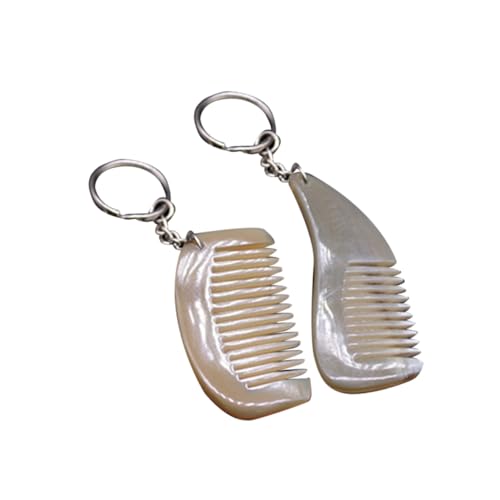 LIFKOME 2stücke Natürlicher -horn-kamm-schlüsselanhänger Mini-kamm Anhänger Schlüsselanhänger Kreatives Taschenanhänger Ornament Zufällige Farbe von LIFKOME