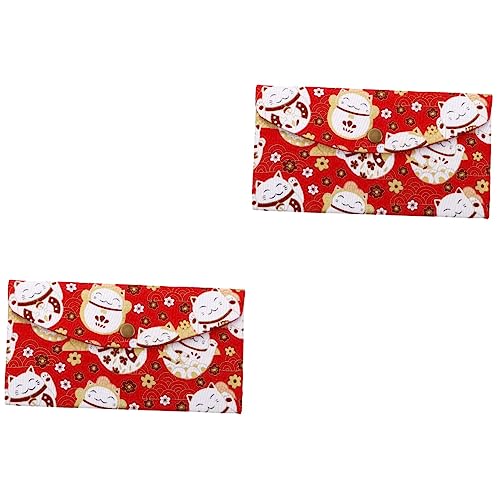 LIFKOME 2stücke Retro Stoff Geldbörse Für Mobiltelefone Neujahr Rot Umschlag Praktische Für Für Komfortabel Und von LIFKOME