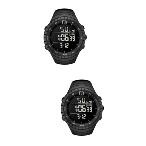 LIFKOME 2stücke Sportliche Digitale Herrenarmbanduhr Backlight Stoppuhr Für Outdoor-aktivitäten Robustes Design Für Sport Und Alltag von LIFKOME