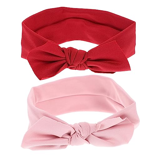 LIFKOME 2stücke Stirnbänder Mit Schleifen Für Mädchen Elastische Haarbänder Für Kleinkinder Und Neugeborene Große Bogen Haar-accessoires Für Junge Mädchen Und Kleinkinder von LIFKOME