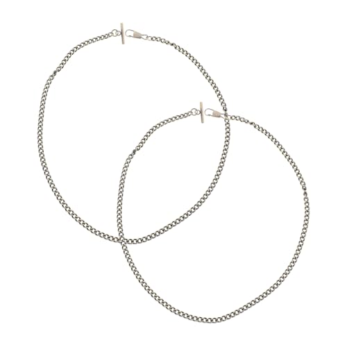 LIFKOME 2stücke Taschenuhr Kette Mit Dekorativen Hängemöglichkeiten Für Jeans Und Kleidung Robuste Und Langlebige Fob-uhrenkette Im Vintage-Stil Für Männer Und Frauen von LIFKOME