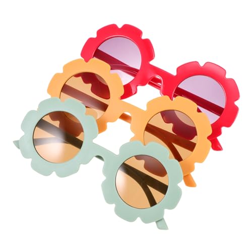 LIFKOME 3 Paar Kindersonnenbrillen Kleinkind Sonnenbrillen Sonnenbrillen In Blumenform Für Kleinkinder Mädchenbrillen Für Kleinkinder PC von LIFKOME