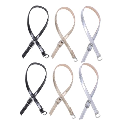 LIFKOME 3 Paare Abnehmbare High Heel Schuhriemen mit Verstellbarer und Schnalle Kunstleder Riemchen für Lockere Pumps Damen Fußriemen in Silber Gold Schwarz und Komfortabel von LIFKOME