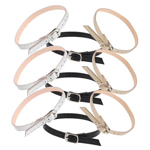 LIFKOME 3 Paare Damen High Heels Schuhriemen aus Echtleder Verstellbare und Abnehmbare Fersenbänder für Sandalen und Ankle Wrap Schuhe Modische Anti-rutsch Schuhriemen in Gold Silber von LIFKOME