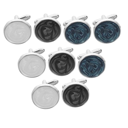 LIFKOME 3 Paare Französische Manschettenknöpfe für Herren Runde Business Accessoires aus Legiertem Material Glänzende Oberfläche Vielseitig für Hemden mit Französischer Manschette Anzug von LIFKOME