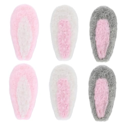 LIFKOME Osterhase Kostüm Accessoire Haarreif Hasenohren 3 Farben Weiß Grau Wollfilz Material von LIFKOME