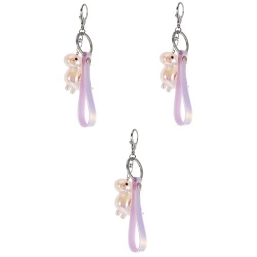 LIFKOME 3stücke Bunter Dinosaurier Schlüsselanhänger Aus Kreatives Schlüsselring- Für Taschen Party-mitgebsel Niedlich Und Langlebig Für Geeignet von LIFKOME