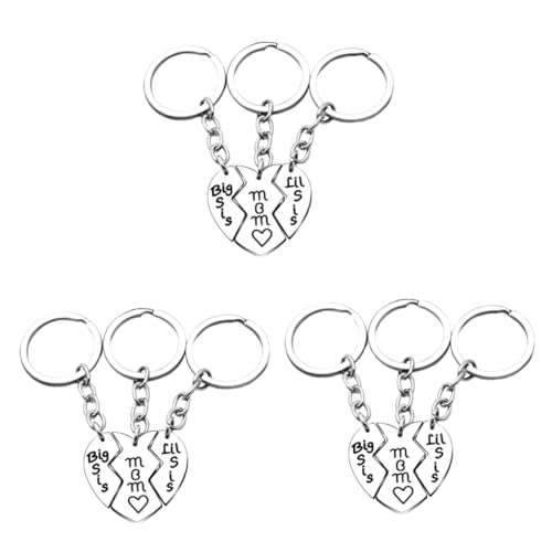 LIFKOME 3 STK Muttertagsgeschenk The Mother Schlüsselanhänger Mama Tag Key Chain Zwillingsmutter zusammenpassende Schwester Keychains Schlüsselbund Schlüsselringe Kleidungsdekor von LIFKOME