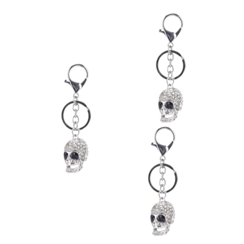 LIFKOME 3 STK Schädel Schlüssel Bund Armbandanhänger Taschenornament Halloween schlüsselanhänger Schlüsselanhänger Auto-Schlüsselanhänger für Männer Schlüsselringe Legierung von LIFKOME