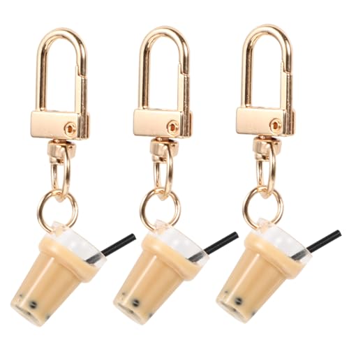 LIFKOME 3stücke Kreative Schlüsselanhänger Milchtee Becher Mit Chic Hängedekoration Für Taschen Praktisches Schlüsselzubehör Für Und Anlässe von LIFKOME