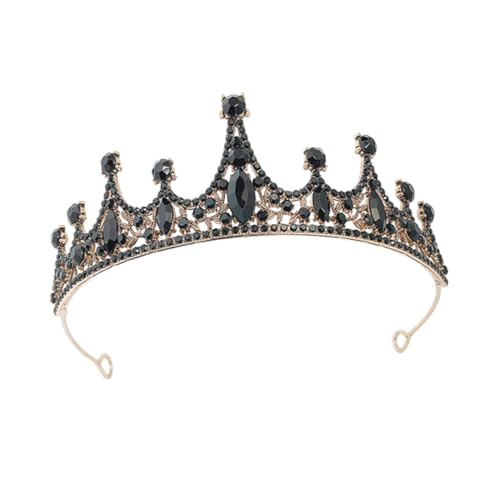 LIFKOME 3 Stk Barocke Krone Frauen-tiara Brautkrone Braut-haarreifen Grüne Krone Kristalldekor Königinkronen Für Frauen Brautkleid Zubehör Hochzeit Schwarze Diademe Legierung Black von LIFKOME