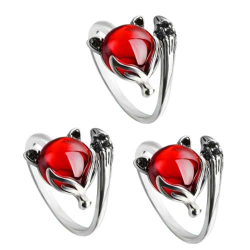 LIFKOME 3 Stk Granatapfel-fuchsring Handring Modellieren Fingerring Modellieren Modellierring Schmuckring Fingerring Schmuck Kreativer Handring Mode-accessoire Für Mädchen Kupfer von LIFKOME