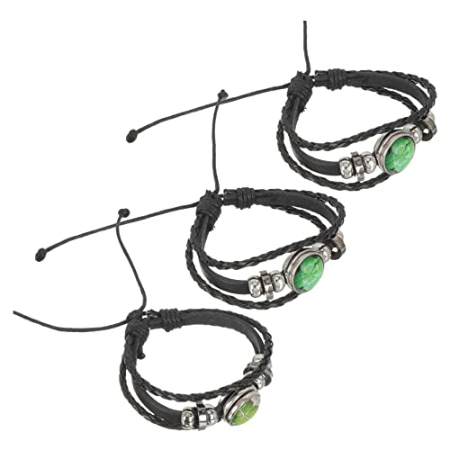 LIFKOME 3 Stück Armband Fadenarmbänder Handgelenk Dekor Lederarmbänder Geflochtenes Armband Geflochtene Handgelenkskette Geschenkarmband Seilarmband Kordelarmbänder Modearmband von LIFKOME