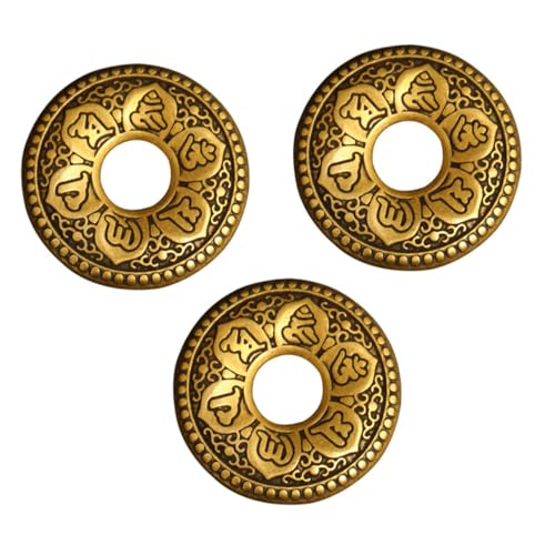 LIFKOME 3stücke Dekorativer Schlüsselanhänger Aus Messing Kreativer Anhänger Runder Ring Schlüsselring Taschenschlüssel Dekoration Multifunktionaler Schlüsselanhänger von LIFKOME