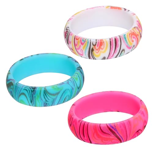 LIFKOME Silikon-hochzeit Für Frauen 3-teiliges Set Dünnes Gummiband Stapelbar Für Die Hochzeit von LIFKOME