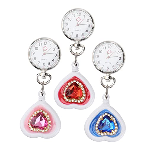 LIFKOME 3-teiliges Quarzuhr-Clip-on-Armbanduhr in Herzform Für Krankenpfleger von LIFKOME