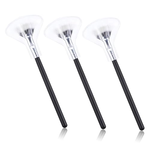 LIFKOME 3 Stück Fächerförmige Wimpernbürsten mit Ergonomischem Holzgriff für Präzises Trennen Klumpenfreie Mascara Applikation und Vielseitige Anwendung bei Wimpernverlängerungen von LIFKOME