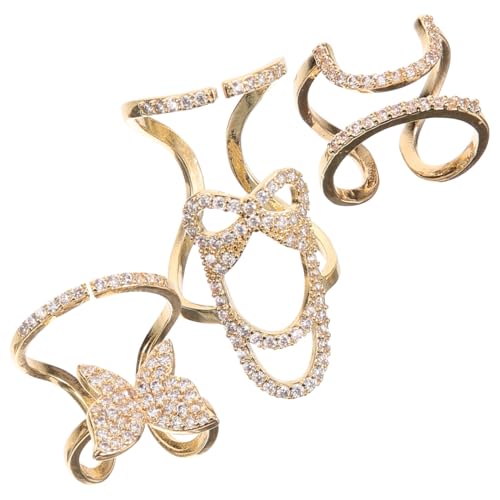 LIFKOME 3stücke Damen Fingernägel Ringe Mode Nagelringe Nail Art Finger Nagelringe von LIFKOME