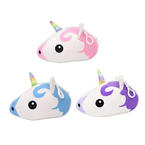 LIFKOME 3stücke Schicke Einhorn Geldbörse Cartoon Mini Plüsch Mädchen Aufbewahrungstasche Leicht Kompakt von LIFKOME