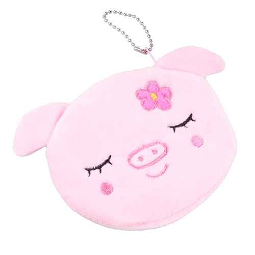LIFKOME Plüsch Geldbörse 3 Stück Rosa Schwein Geldbeutel Für Mädchen Kleines Portemonnaie Mit Reißverschluss Tragbare Münzbeutel Für Schlüssel Und Wechselgeld Süße Plüsch von LIFKOME