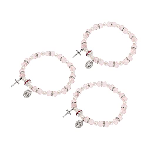 LIFKOME 3 Stücke Kreuz Charm Armband Taufe Kreuz Armband Schmuck von LIFKOME