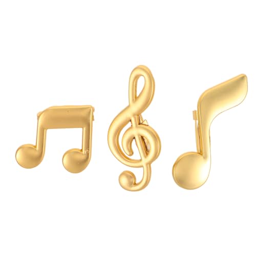 LIFKOME 3 Stück Musikalische Noten Anstecknadel für Herren Teiliges Stilvolle Anstecker für Jacken Hemden und Mäntel Modische Brosche mit Detailliertem Design für Musikliebhaber Vielseitig von LIFKOME