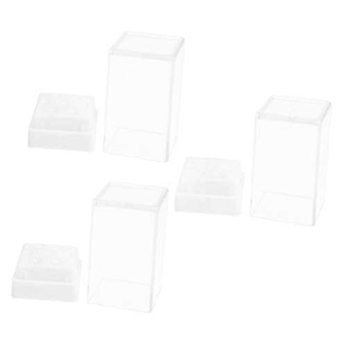 LIFKOME 3 Stück Nagelbohrer Aufbewahrungsbox Teilig mit Löchern Praktischer Nail Art Bits Organizer für Maniküre und Kompakte Nagelfräser Halterung für Nagelpolierköpfe Robust und Leicht von LIFKOME