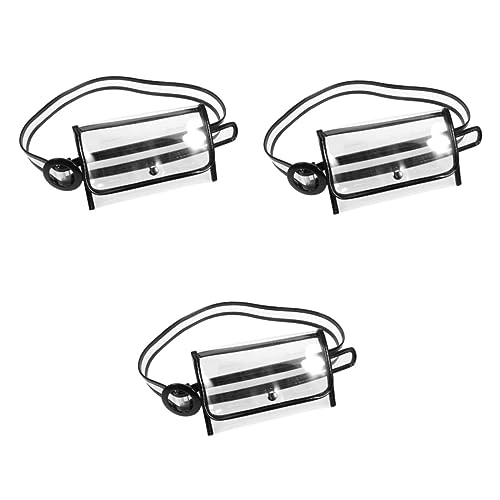 LIFKOME 3 Stück PVC-gürtelgeldbörse Für Damen Kompakte Mini-Tasche Stilvoll Für Reisen Partys Abschlussbälle Schwarz von LIFKOME