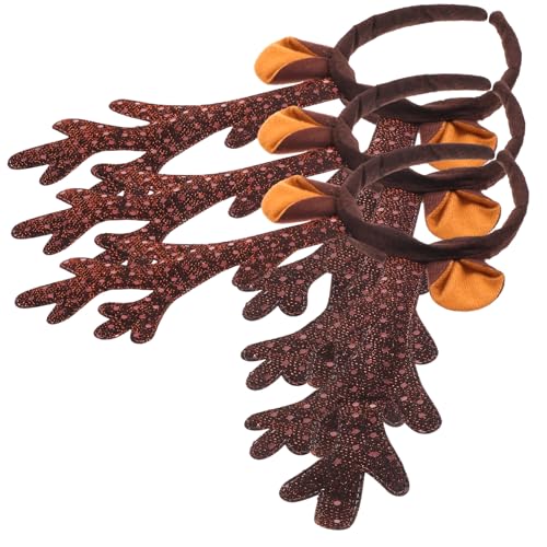LIFKOME 3stücke Teiliges Weihnachtsgeweih Haarreifen Für Damen Lustige Antlers Haarschmuck Für Partys Und Festtage Leicht Und Bequem Für Weihnachtsfeiern Und Cosplay von LIFKOME