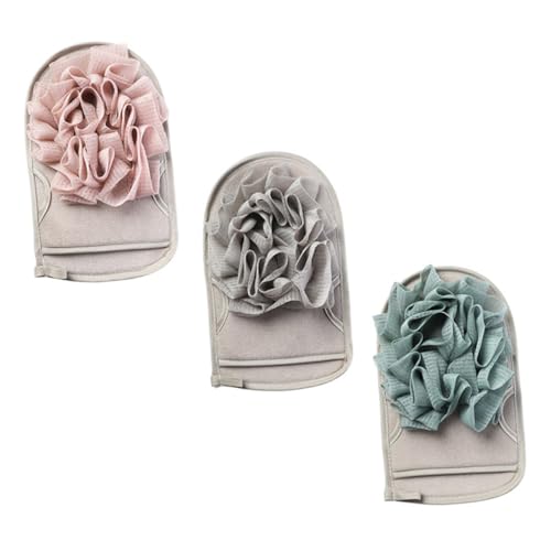 LIFKOME 3 Stück Peelinghandschuhe Badehandschuhe Wiederverwendbar Körperpeeling Dusche Waschhandschuhe Effektives Hautpeeling für Frauen und Männer Entfernt Abgestorbene Zufällige Farbe von LIFKOME