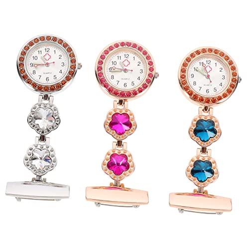 LIFKOME 3stücke Taschenuhr Für Krankenschwestern Junge Mädchen Und Ältere Menschen Tragbare Uhr Aus Zinklegierung Mit Elegantem Design Und Praktischer Uhrenkette von LIFKOME