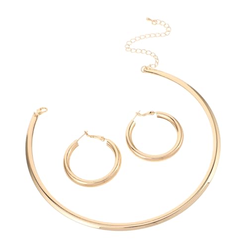 LIFKOME 3stücke Kreis-creolen-set Mit Halskette Für Damen Minimalistisches Boho-schmuckset Aus Runden Ohrringen Und Choker Für Partys Und Alltag von LIFKOME