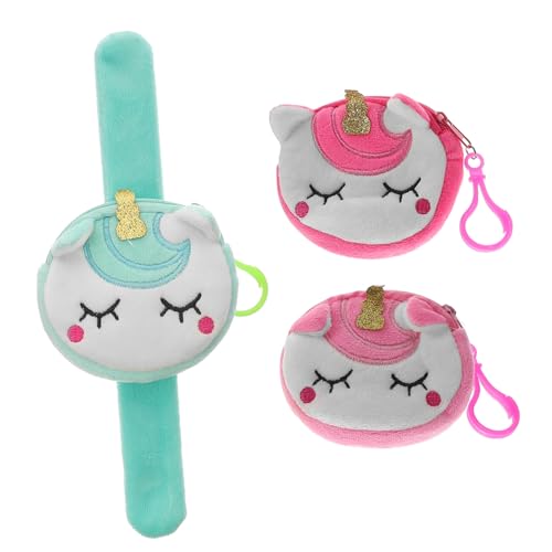LIFKOME 3 Stück Teiliges Einhorn Slap Armband für Weicher Oberfläche und Vielseitiger Nutzung als Kleine Geldbörse Leicht Hautfreundlich Partygeschenk für Mädchen Ab Jahren von LIFKOME