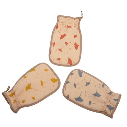 LIFKOME 3 Stück Teiliges Exfolierende Badetücher Doppelseitige Dicke Waschtücher zur Hautpeeling Komfortable Rückenschrubber Handschuhe für Sanfte Körperreinigung und Hautglättung von LIFKOME