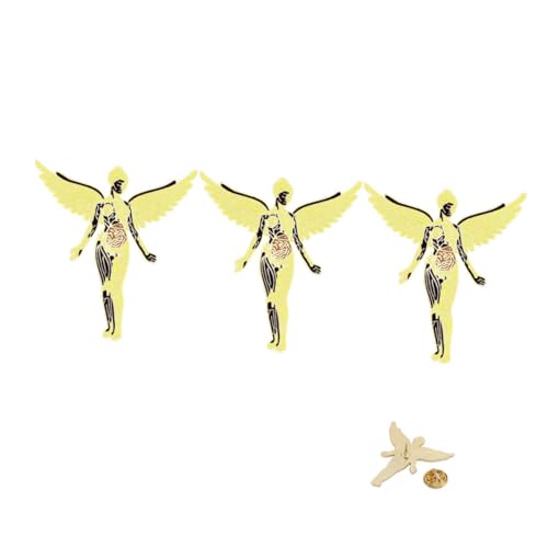 LIFKOME 3 Stück Teiliges Goldfarbener Damen Flügel Broschen Pins Modische Anstecknadeln mit Sicherem Verschluss Vielseitig für Kleidung Rucksäcke Mäntel Hüte und Accessoires von LIFKOME