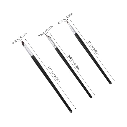 LIFKOME 3 Stück Teiliges Lidschatten Pinsel mit Schrägem und Flachem Pinsel für Konturierung und Blending Tragbar und zur Haut für Frauen und Unterwegs von LIFKOME