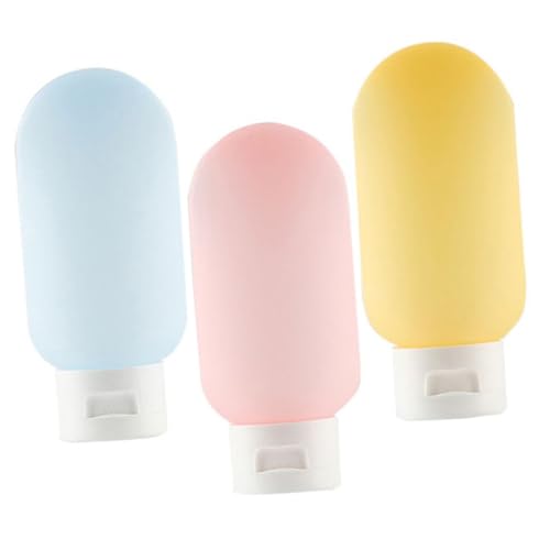 LIFKOME 3 Stück Teiliges Nachfüllbare Lotionflaschen aus Weichem Auslaufsicher Kompakt und Leicht für Shampoo Bodylotion Handcreme und Flüssigseife von LIFKOME