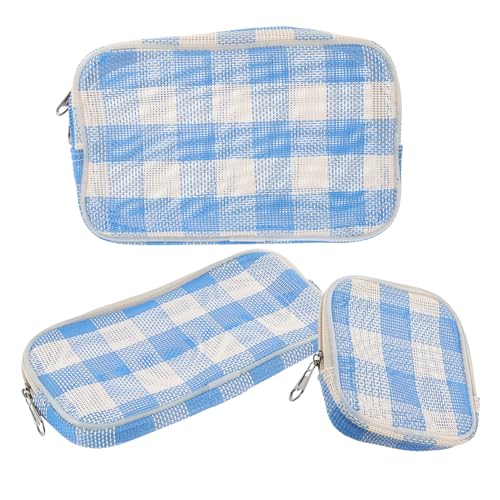 LIFKOME 3 Stück Teiliges Reise Kosmetiktaschen mit Reißverschluss Multifunktionale Kulturbeutel für Make Up und Digitale Accessoires Robuste Tragbare Organizer Taschen für Damen Unterwegs von LIFKOME