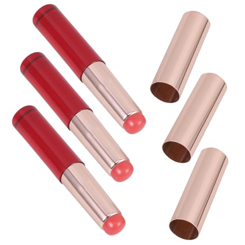 LIFKOME 3 Stück Teiliges Silikon Lippenpinsel mit Ergonomischem Griff Lippenstift Pinsel mit Kappe Vielseitiger Lipgloss Applikator für Präzises Lippen Make up Geeignet für Frauen und von LIFKOME